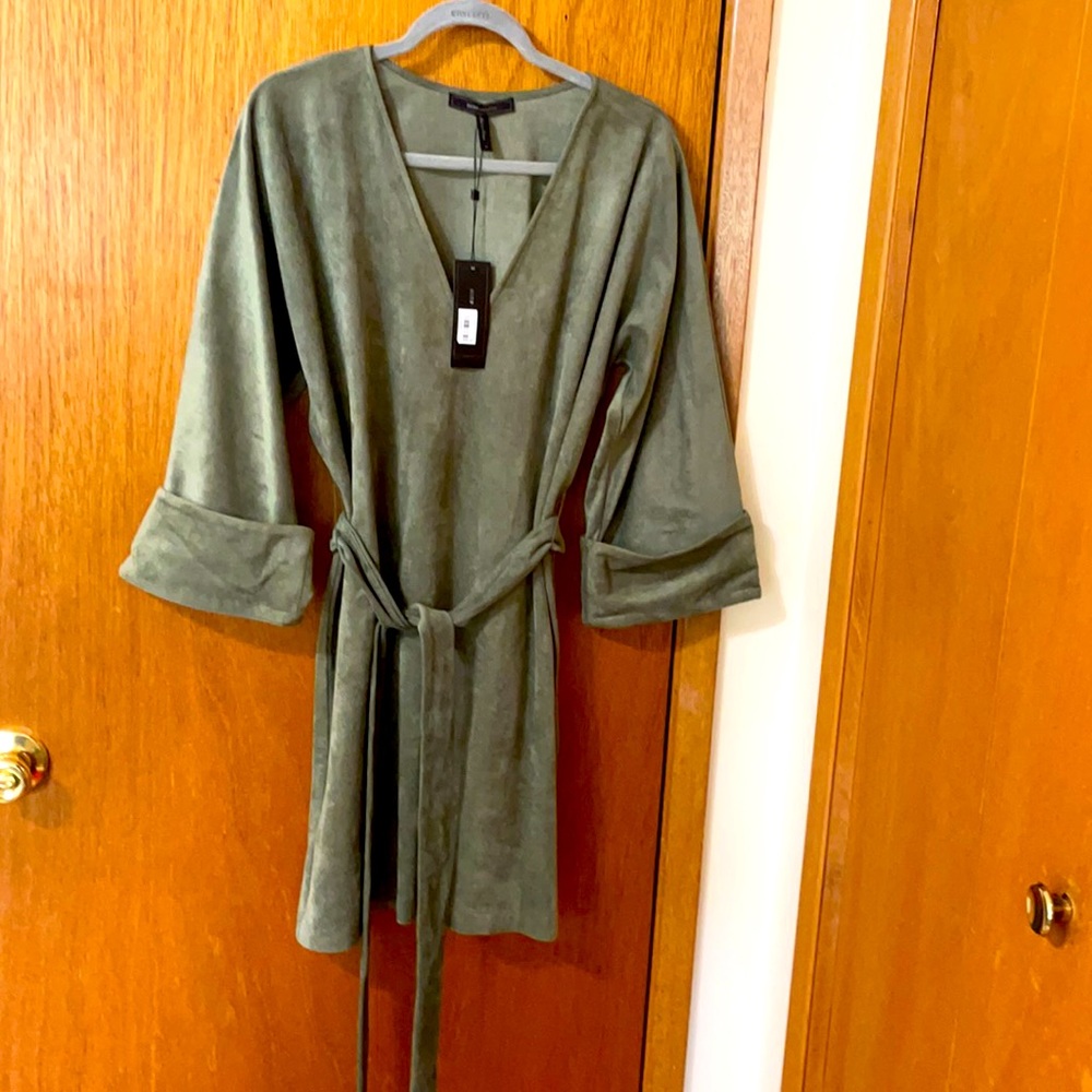 New BCBG suede like dress